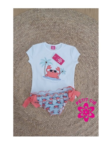 Conjunto baño niña Cangrejo