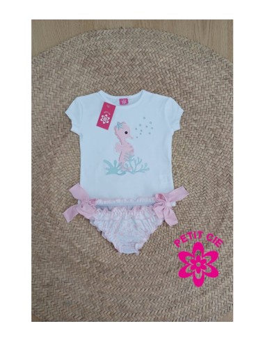 Conjunto baño niña Caballito de Mar