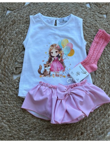 Conjunto Niña Globos