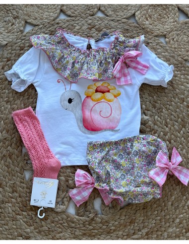 Conjunto Caracol Floral