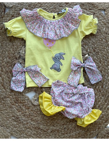 Conjunto Florecitas Conejo