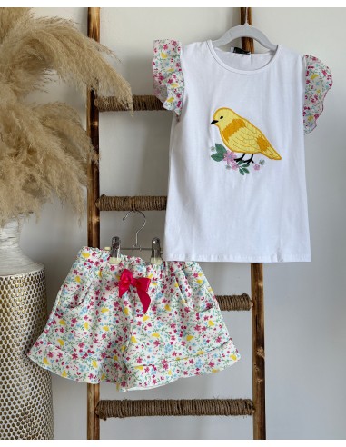 Conjunto Pájaro Flores