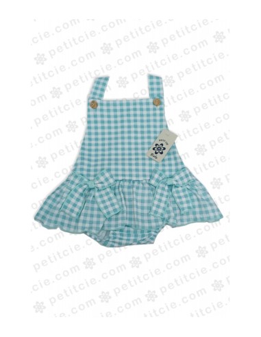 Vestido Peto Niña Vichy Moñas