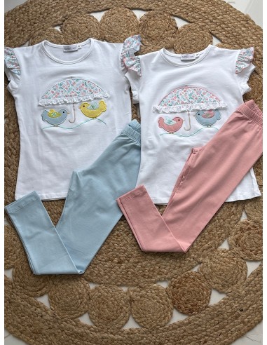 Conjunto Pájaros Paragüas Infantil