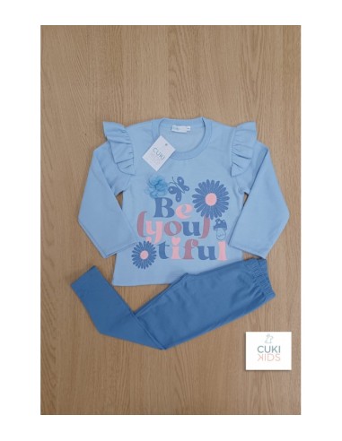Conjunto Niña Flores Mallas